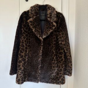 NWOT Donna Karan Faux Fur Jacket